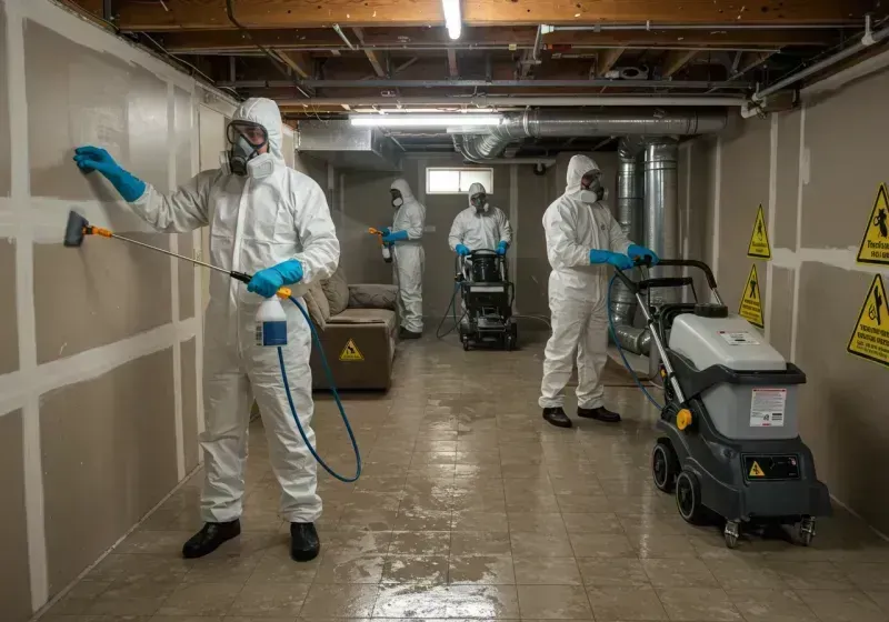 Basement Moisture Removal and Structural Drying process in Iowa Park, TX